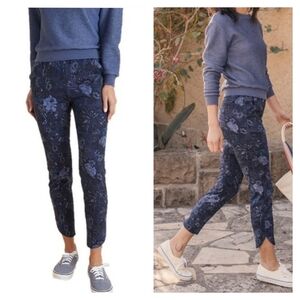 Marine Layer Dark Navy Joggers with Purple Floral Print